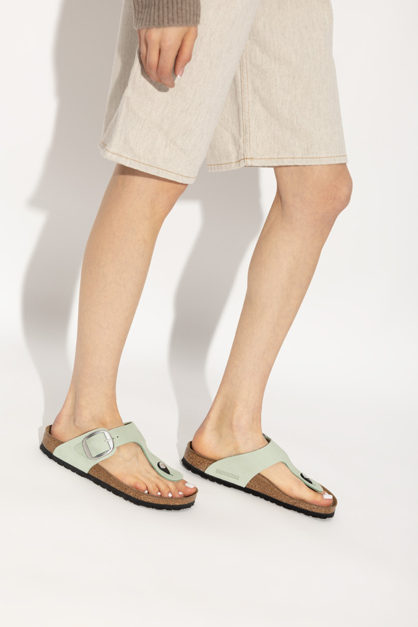 GenesinlifeShops GB - Green 'Gizeh Big Buckle' slides Birkenstock 